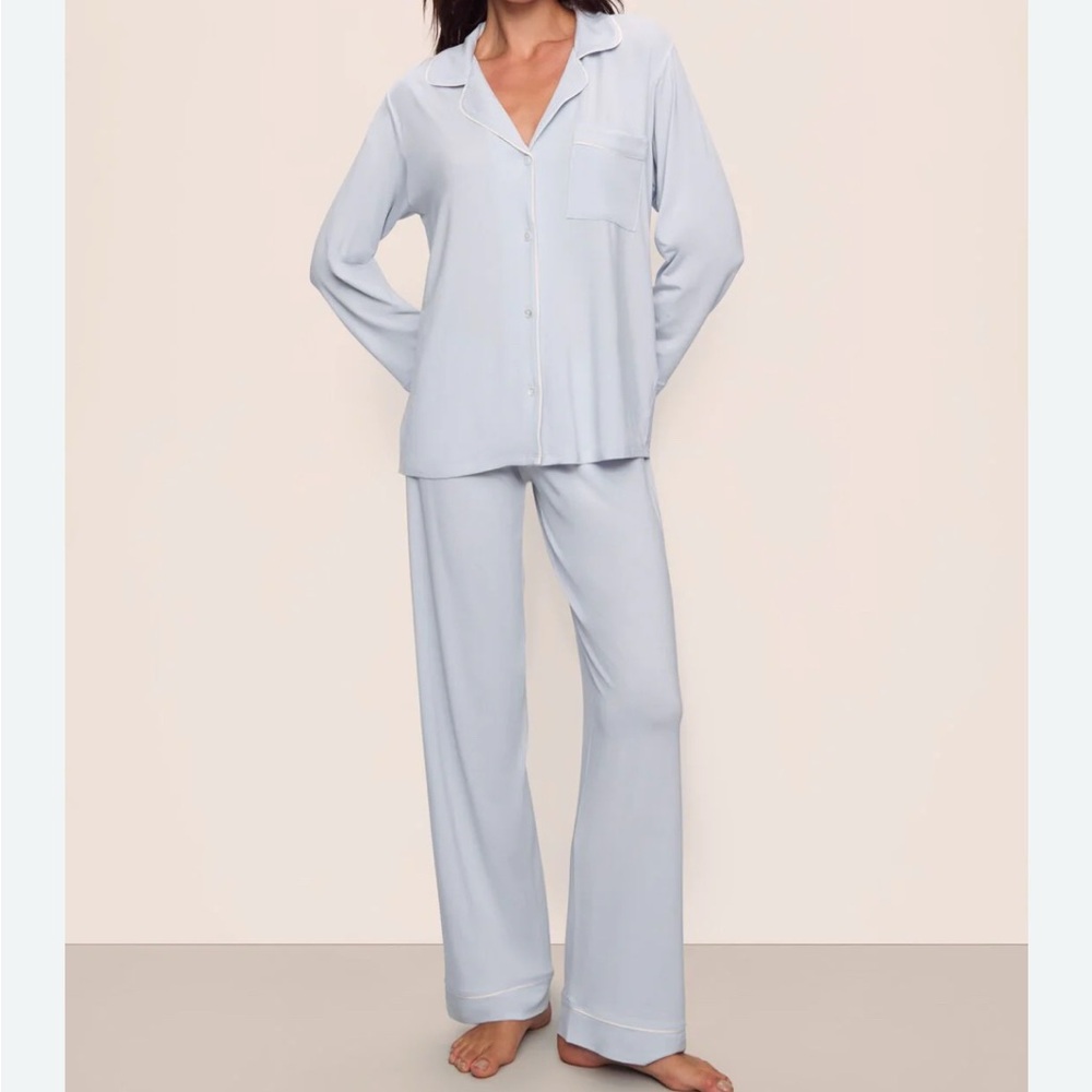 Gisele Ice Blue Ivory PJ Set